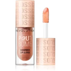 Makeup Revolution Shimmer Gloss Glitzer-Lipgloss Farbton Glimmer Nude 4.5 ml