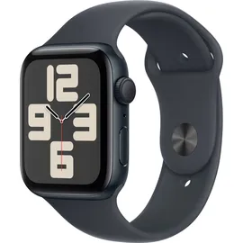 Apple Watch SE GPS 44 mm Aluminiumgehäuse Mitternacht, Sportarmband Mitternacht M/L