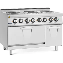 Royal Catering Elektroherd mit Backofen - 19,1 kW - 6 Platten - 120 x 73 cm - Pro 730 Series -