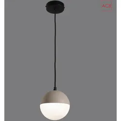 ACB Beton-Pendelleuchte SHIRU 3685 , E27 max. 20W, steingau / opal ACB-C36851B