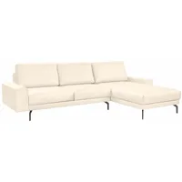 Creation BY ROLF BENZ Ecksofa CR.450, Designecksofa, Polsterecke, L-Form, Armlehne breit und niedrig, Alugussfüße in umbragrau, Breite 294 cm weiß