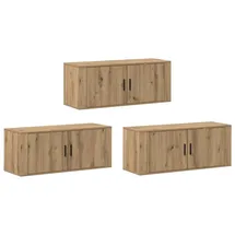 vidaXL Wand-TV-Schrank Set 3 pcs 100 x 34,5 x 40 cm Braun Holz