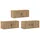 vidaXL Wand-TV-Schrank Set 3 pcs 100 x 34,5 x 40 cm Braun Holz
