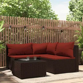 vidaXL Garten-Lounge-Set 4-tlg. braun