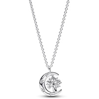 PANDORA Timeless Mond & drehender Lebensbaum Anhänger Halskette aus Sterling Silber