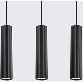 Sollux Lighting Karbon 3-flg. 45 cm schwarz Metall