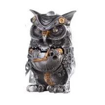 gilde handwerk macrander gmbh&co. kg GILDE Skulptur Steampunk Owl - silber