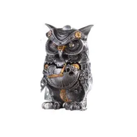 gilde handwerk macrander gmbh&co. kg GILDE Skulptur Steampunk Owl - silber