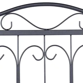 Relaxdays Beetzaun Metall 34,5 x 56,5 cm 4er Set schwarz