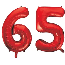 65. Geburtstag Verkehrsschild Party Deko Set rot weiß Mann Frau Partyset