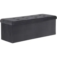 Woltu Sitzhocker Samt 110 x 38 x 37,5 cm Grau