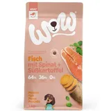 Wow Dog Trocken Minis Fisch mit Süßkartoffeln Hundetrockenfutter 1 Kilogramm