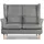 Konsimo Couch Flachgewebe 2-Sitzer Grau