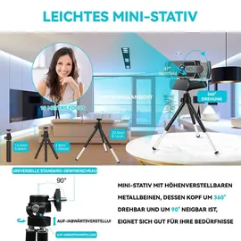 Neefeaer 2K Full HD Webcam Schwarz