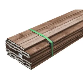 WOODTEX Sichtschutzelement 180 x 4 cm Braun Holz