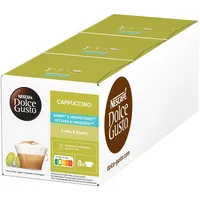 Nescafé Cappuccino ungesüßt Kaffeekapseln 3er Pack 48 St.