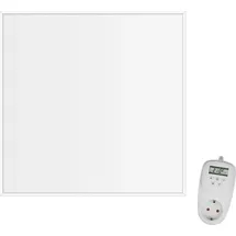 Viesta CF Infrarotheizung 60×60 cm 360 W mit Thermostat – Carbon Crystal Heizpaneel für Wand, Decke – Kassettendecken – Weiß
