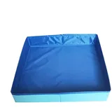 Hundepool Für Große & Kleine Hunde, Dog Pool PVC Foldable, Small Padding Pool Portable for Pets & Kids, Faltbarer Hunde Planschbecken, Stabile Hundebadewanne, Swimmingpool Für Katzen, 50 * 50cm, Blau