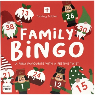 Talking Tables Weihnachts-Bingo-Spiel für die Familie mit einem festlichen Twist, Weihnachtsspaß für Kinder und Erwachsene: Ideale Geschenkidee für Jungen oder Mädchen