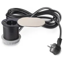 Emuca Multistecker mit Gleiter Vertikal 60mm Silber/Weiß 1 St.