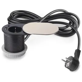 Emuca Multistecker mit Gleiter Vertikal 60mm Silber/Weiß 1 St.