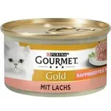 Sparpaket Gourmet Gold Raffiniertes Ragout 48 x 85 g - Mixpaket (Huhn, Thunfisch, Lachs, Rind)