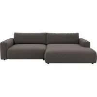 Ecksofa MUSTERRING "LUCIA zeitlos, bequem, schöne Detailverarbeitung Breite 296cm, L-Form", grau (stone crona), B:296cm H:81cm T:190cm, Flachgewebe VALMONT (60% Baumwolle/40% Leinen);Leder PURO, pigmentiertes Leder;Microfaser CRONA (100% Polyester);Flachgewebe FLORIS (100% Polyester);Leder BAX, pigmentiertes Leder, Sofas, Ecksofa