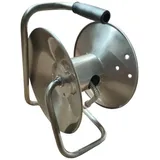 relaxdays Schlauchtrommel Edelstahl silberfarben