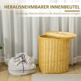 Homcom Wäschekorb Weidenrute