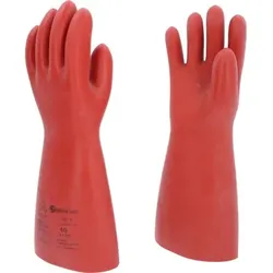 Elektriker-Schutzhandschuh mit mechanischem Schutz, Größe 10, Klasse 4, rot - rot