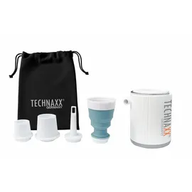Technaxx Mini-Akku-Luftpumpe TX-261 mit LED-Licht-Funktion Weiß