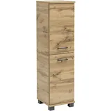 MÖBELPARTNER Badschrank Nora 144980 eiche landhaus 30,3 x 32,6 x 116,9 cm