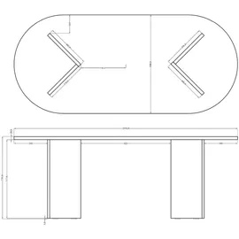 Selsey Esstisch, Weiß, Holzwerkstoff, 6-Sitzer, Rund,Rund, 90x75x204 cm, Esszimmer, Tische, Esstische