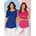 Longshirt CLASSIC BASICS Shirts Damen Gr 44 royalblau pink 100 Baumwolle unifarben Rundhals Shirts Longshirt