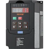 Vevor - Frequenzumrichter vfd 2 ps, 1,5 kW, 7,5 a, 1- oder 3-phasiger 220-V-Eingang auf 3-phasigen 220-V-Ausgang, 40-60-Hz-Eingang, 0-400-Hz-Ausgang,