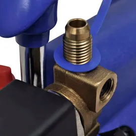 vidaXL Vakuumpumpe Einstufig mit 4-Wege-Verteiler-Manometer Set