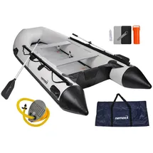 Nemaxx Schlauchboot 380cm) für 6 Personen Sportboot, Angelboot Ruderboot, Aluboden