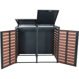 MCW Mülltonnenverkleidung K14 140 x 119 x 102 cm braun