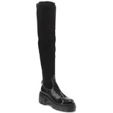 Schwarze Stiefel Maciejka Damen Lederschuhe, 36