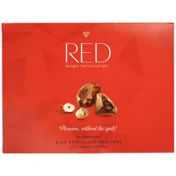 RED Milk Chocolate Pralines with Nut Filling Set 0,132 kg
