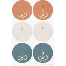Folia Adventskalender Sticker STARS GOLD 2023
