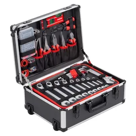 Meister Craft Werkzeugtrolley 238-teilig - Werkzeug-Set - Schwarz/Silber -
