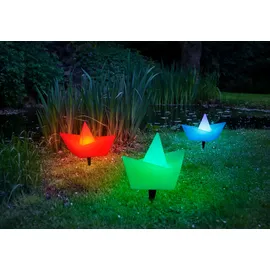 OTTO home Solarleuchte 2er Set wetterfest IP65 mit Erdspießen weiß