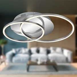 Briloner LED Deckenleuchte Deckenlampe dimmbar, Chrom-alu 3000K Warmweiß 3-Stufen-dimmbar schwen...