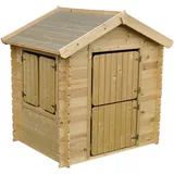 TIMBELA Kinderspielhaus Holz M516-1 1,1 m2 ohne Boden im klassischen Stil
