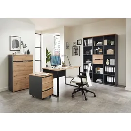 Innostyle Schreibtisch Memphis Artisan Eiche / Schwarz