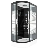 AcquaVapore D30-73m0l-ec Komplettdusche mit 2k Scheiben 120 x 80 cm schwarz