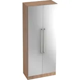Hammerbacher Solid 5OH Garderobenschrank 80x42x200,4cm Nussbaum/silber