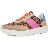 ARA Damen New York Sneaker, Sand,Natur,Orchidee-Azzuro, 36 EU Weit