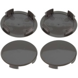 4 Nabenkappen Ø 57,0 mm - 52,0 mm / gewölbt grau